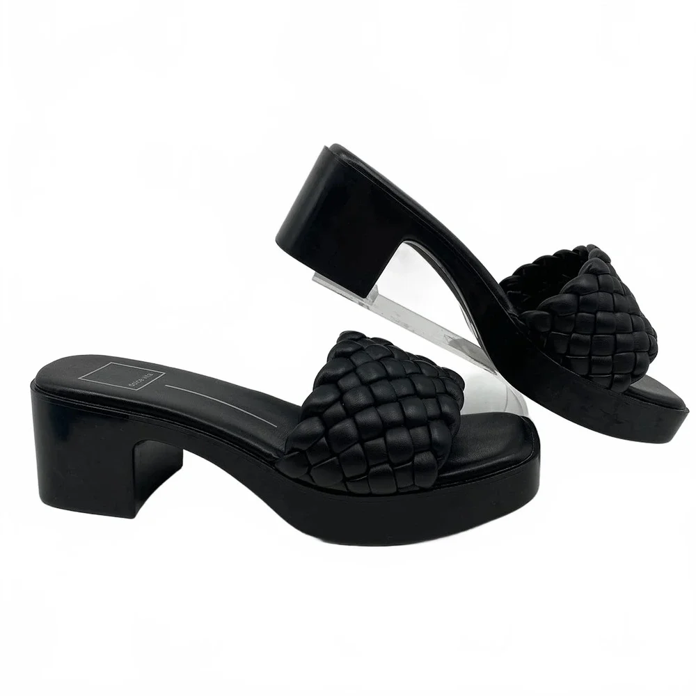 Dolce Vita Black Woven Slip-On Platform Sandals | Women’s US8 - Picture 11 of 13
